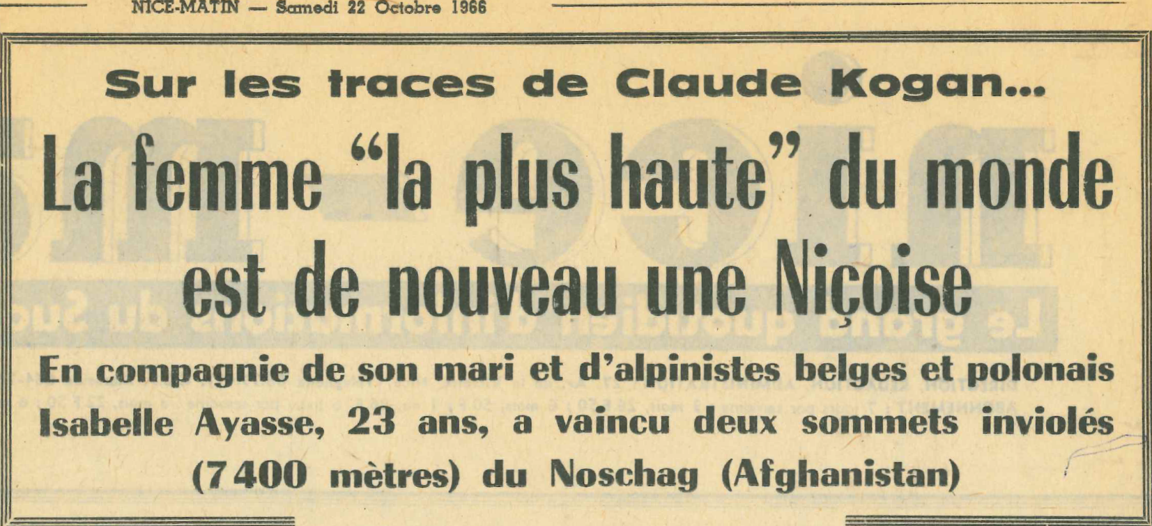 Archive de presse 1966 - Isabelle Agresti en chaussures Galibier